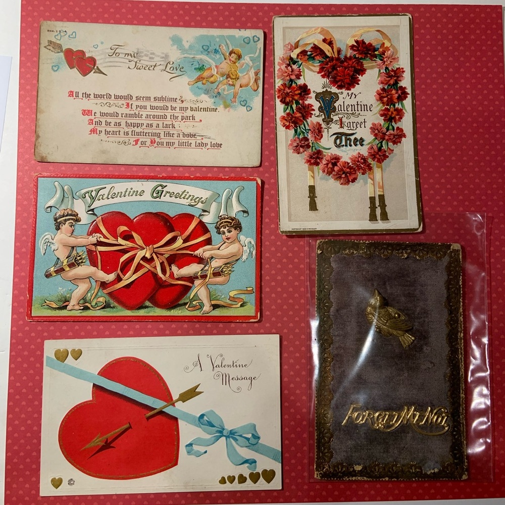 5 Antique Valentine’s Day Postcards